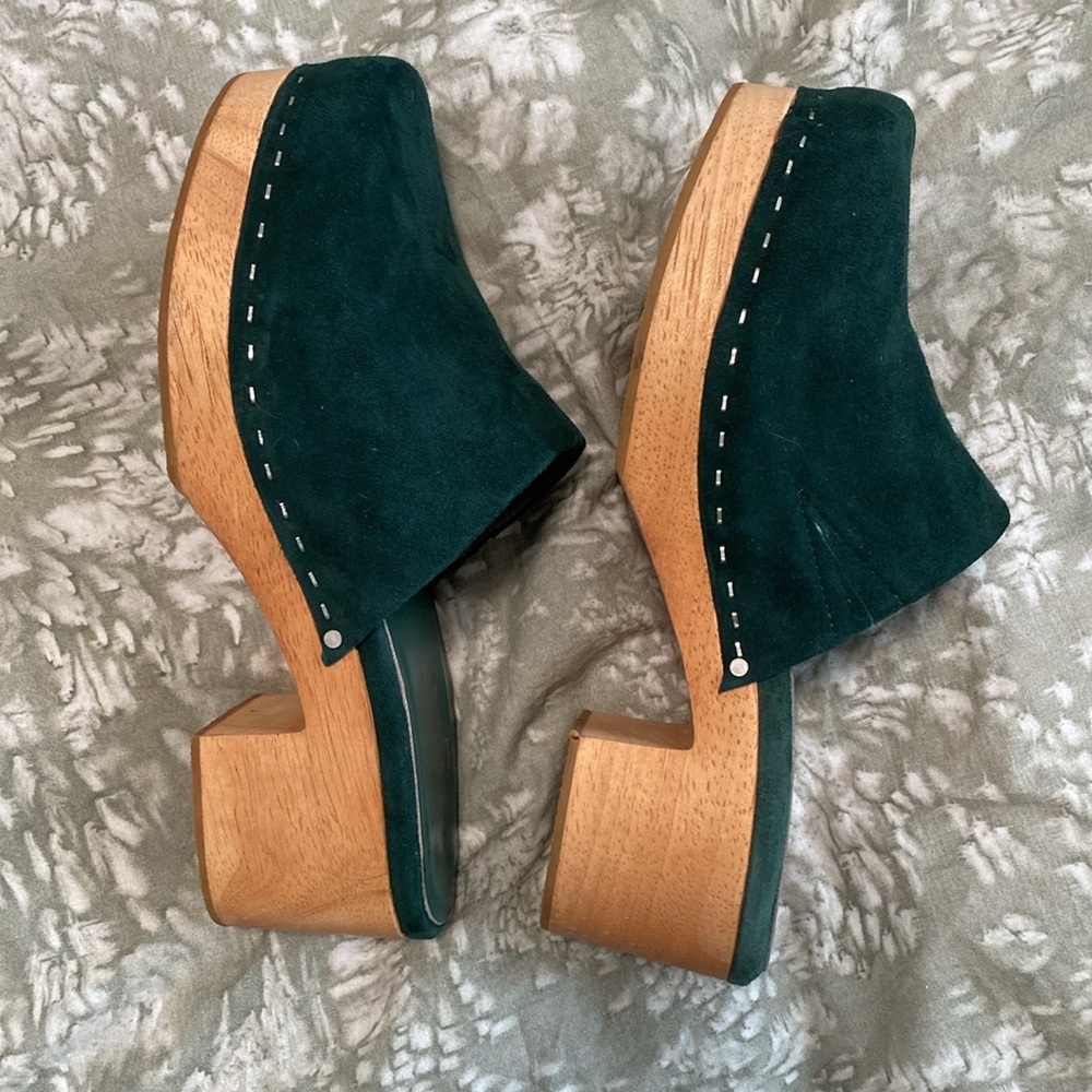 Charlotte Stone Martino Clogs in Emerald - Picture 6 of 12